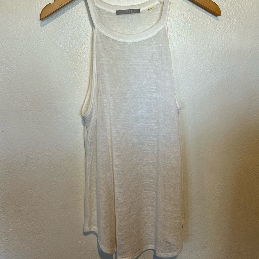 Tart cut away shoulder, pretty fabric camisole